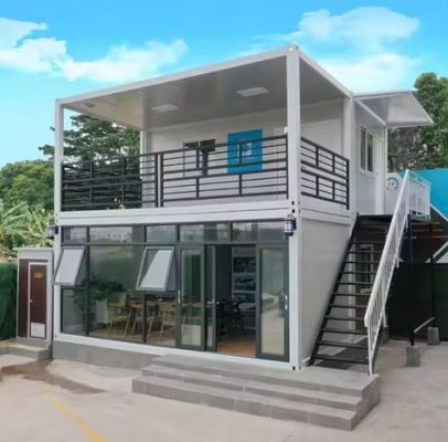 Casa pré-fabricada de vários andares de cores personalizadas Casas Containers Edifícios