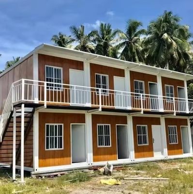 Casa pré-fabricada de vários andares de cores personalizadas Casas Containers Edifícios