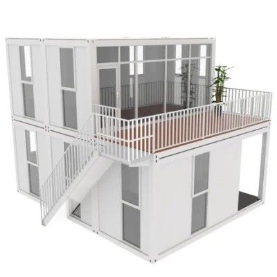 Casa de contêineres para habitação móvel ao ar livre Casa portátil empilhável pré-fabricada